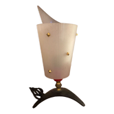 Lamp in bakelite and brass 50s
