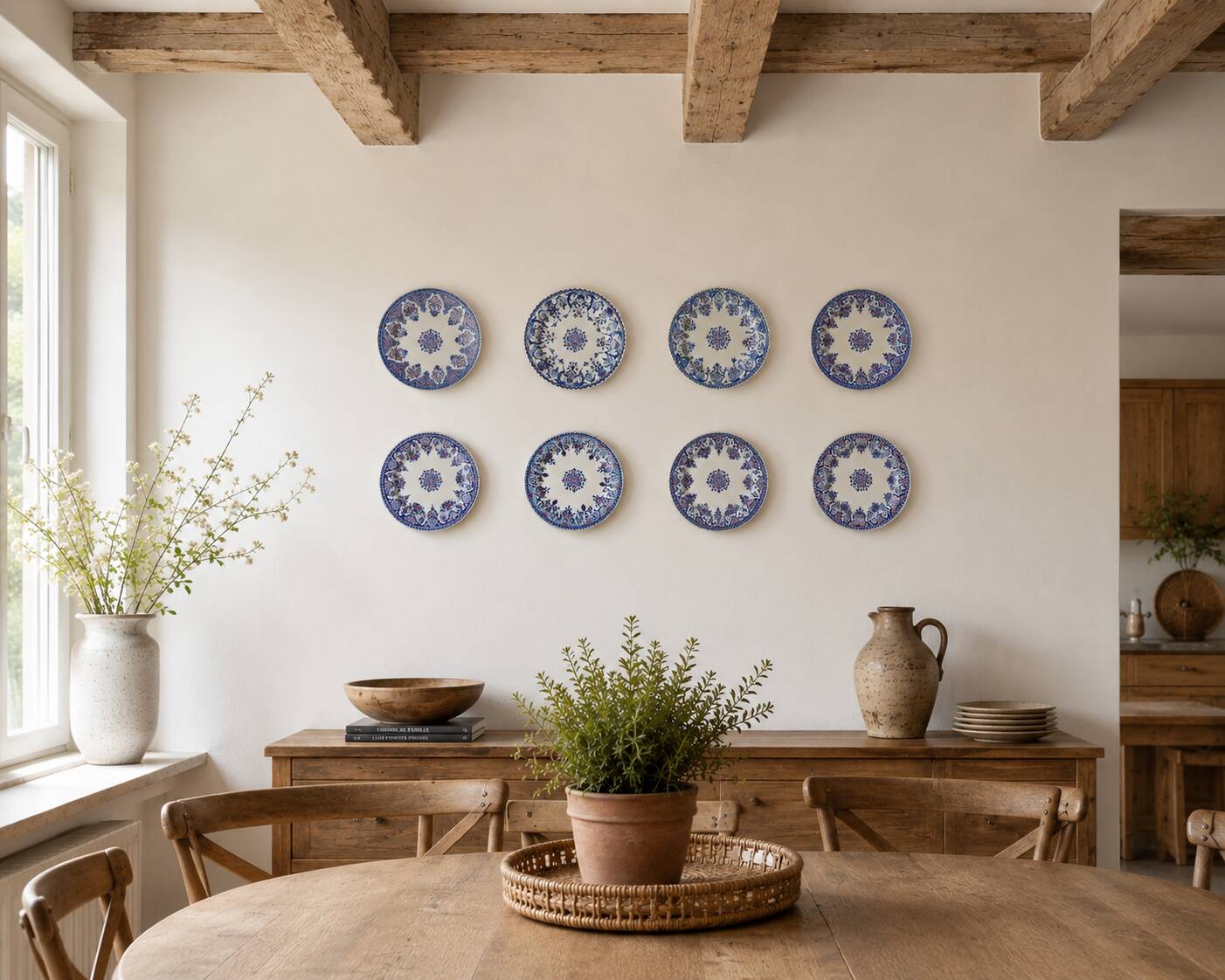 Flat plates Gien Renaissance, wall decoration