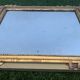 Antique mirror with gilded wood pediment, Louis XVI style