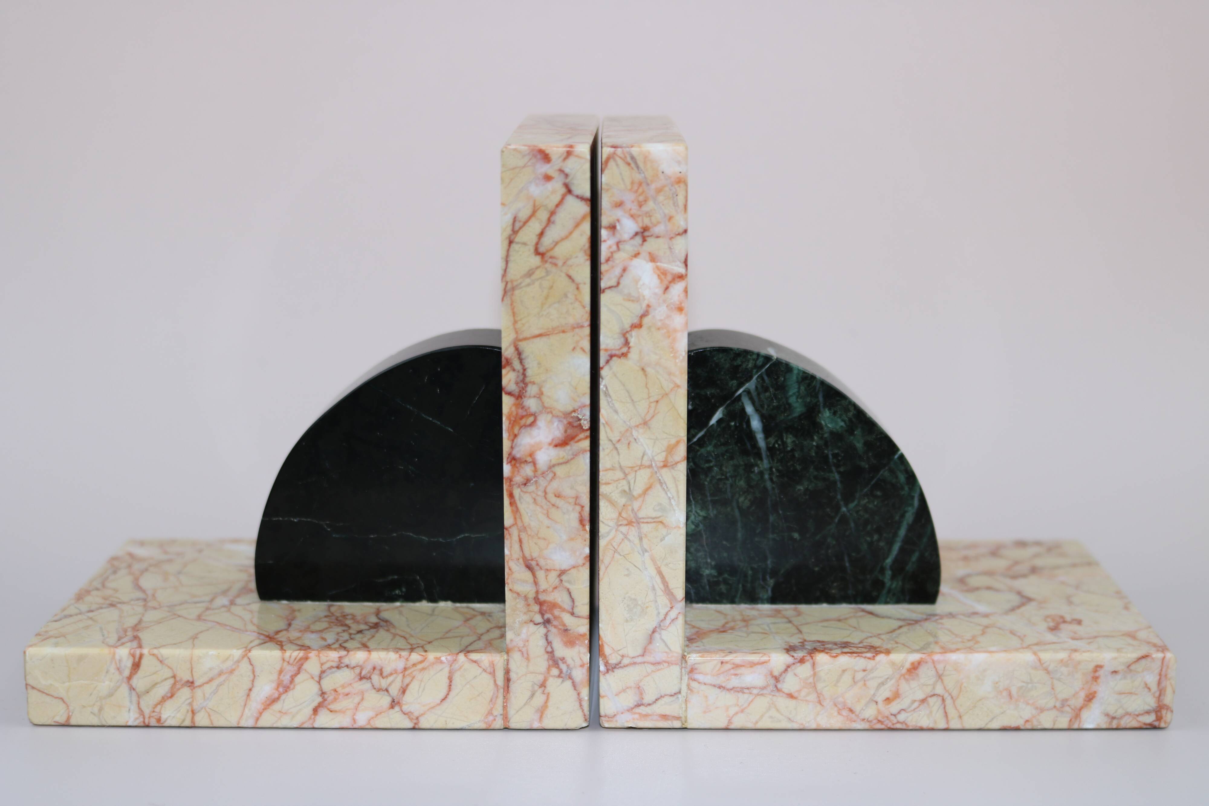 Art Deco Marble Bookends