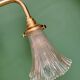 Vintage tulip angled wall light in holophane glass