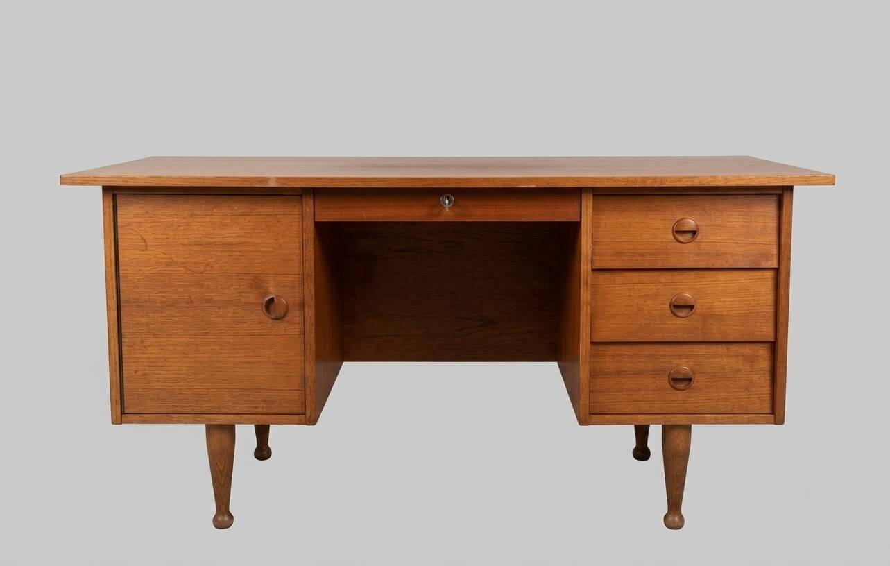 Bureau bois vintage TBE années 60s 70s , TBE, scandinave, déco rétro bohème
