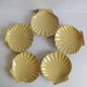 Set of 5 vintage beige ceramic scallop shells