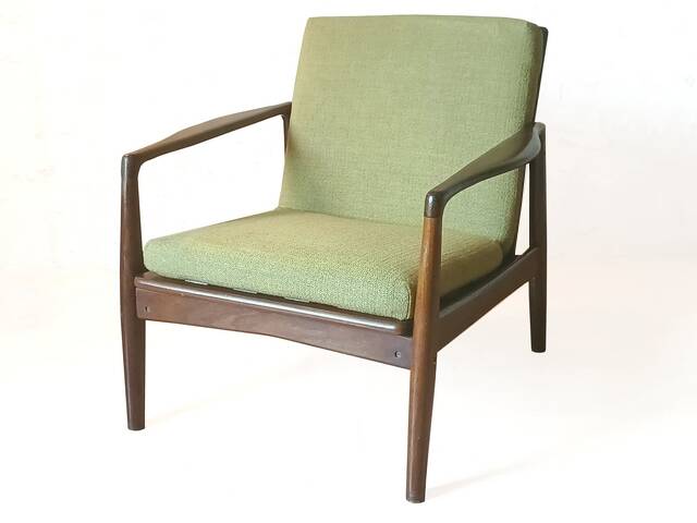 Scandinavian design armchair in solid teak vintage 1960s