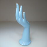 Vintage blue ceramic hand