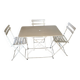 Salon de jardin pliant style bistrot – table et 3 chaises