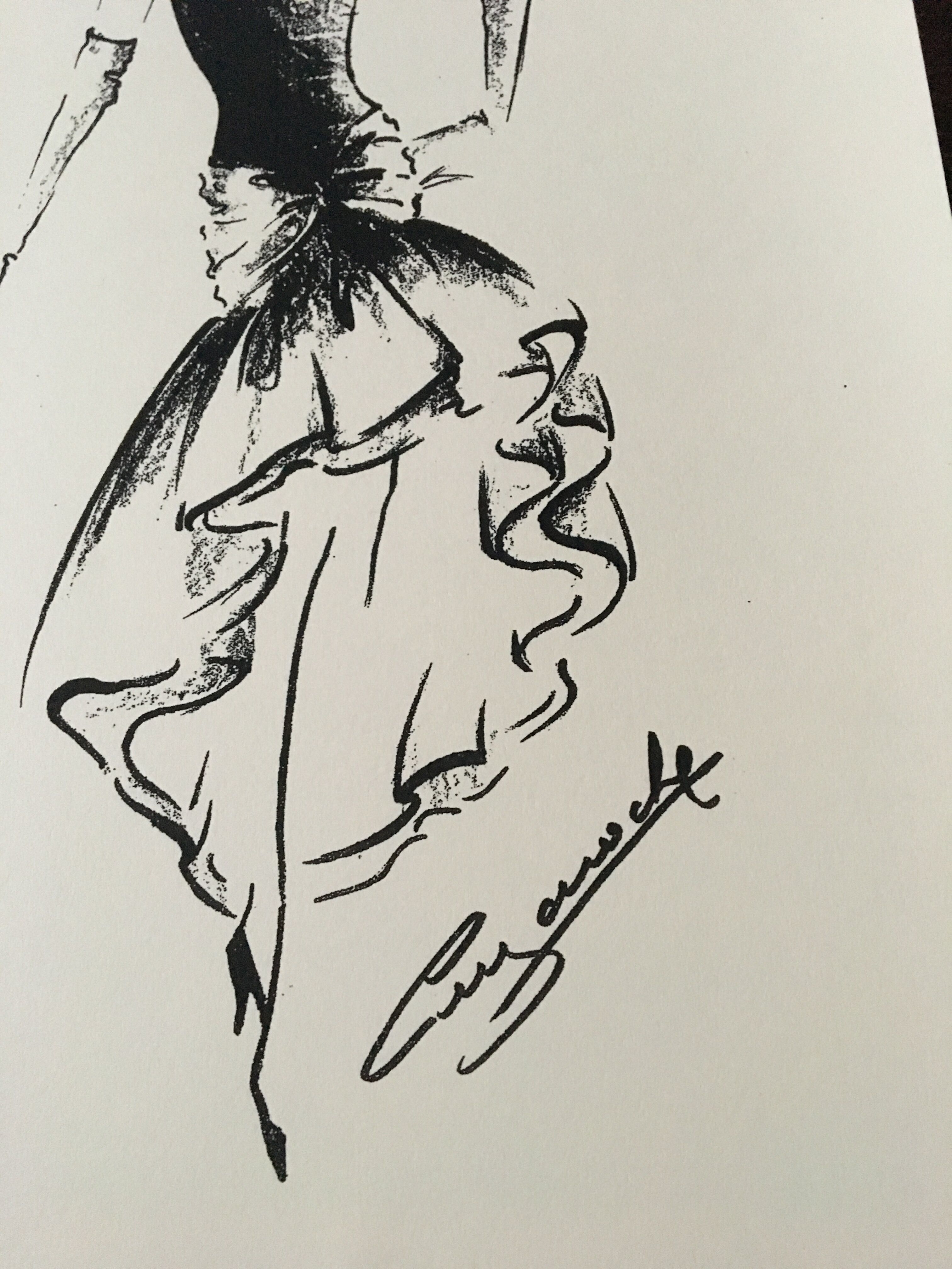 Illustration of press fashion by Guy Laroche, 80s