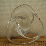 Saint Louis crystal pocket emptier vintage decorative ashtray