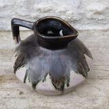 Small enamelled stoneware pitcher signed Gilbert Métènier
