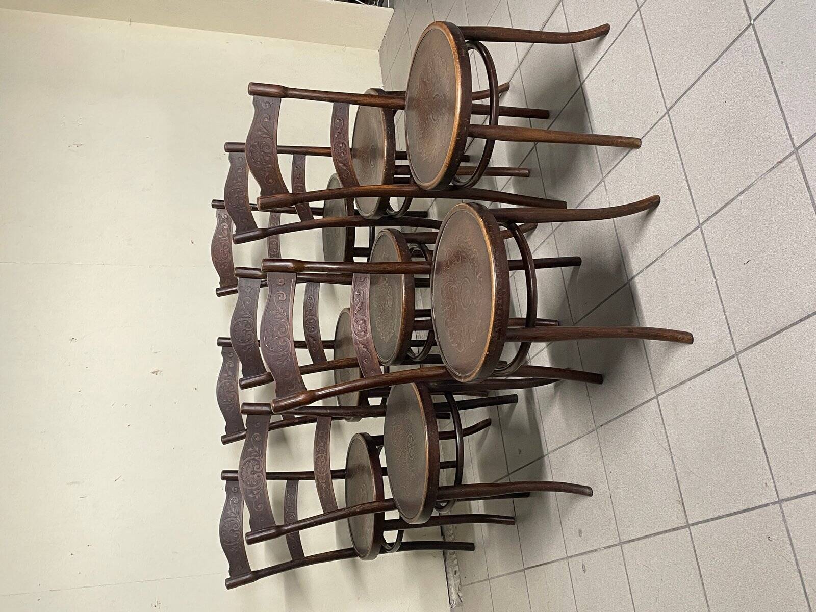 Vintage chairs by Michael Thonet for Thonet, 1930s, set of 8.