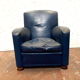 Art deco style leather armchair
