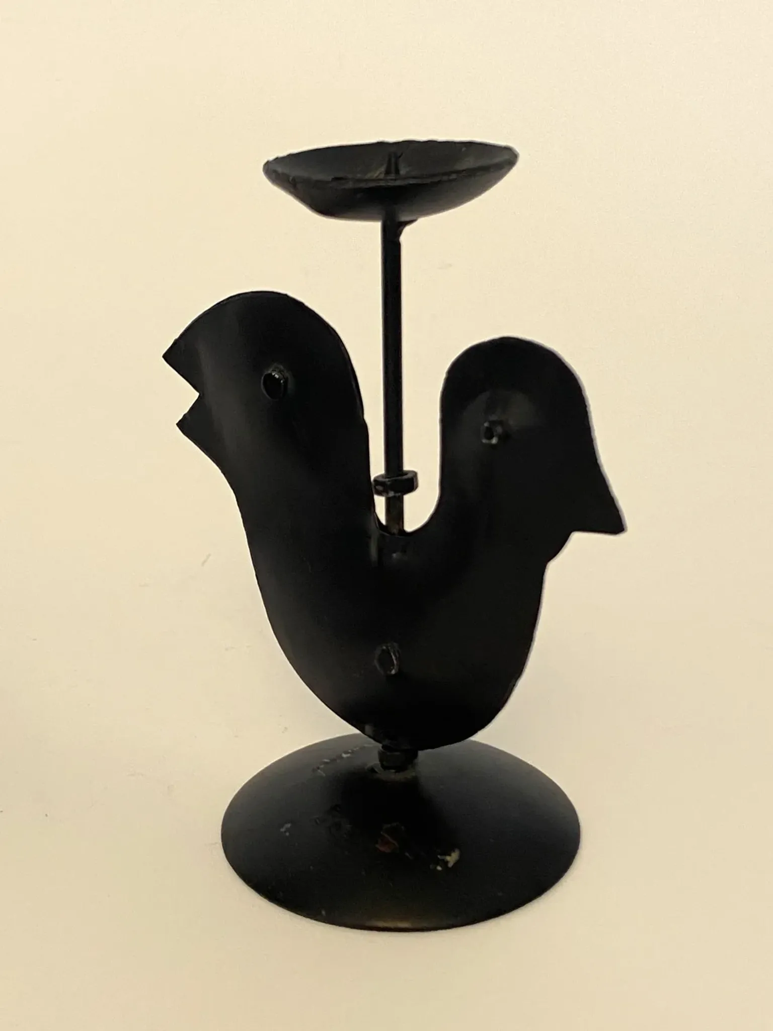 Paire de bougeoirs oiseaux