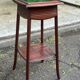Vintage shelf unit in solid teak wood and mirror