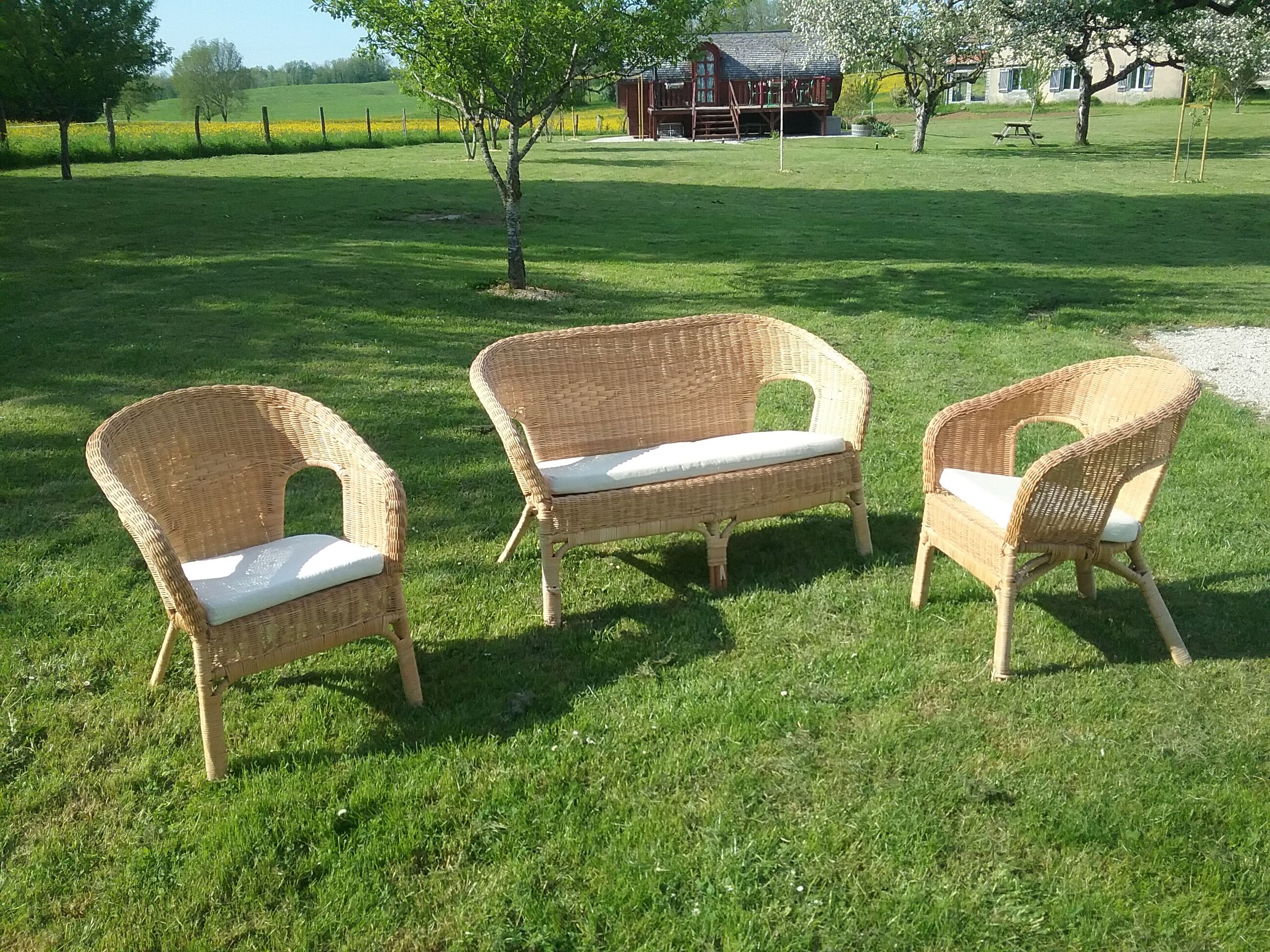 Rattan living room set