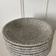 Set of 8 hollow plates in Italian speckled ceramic
