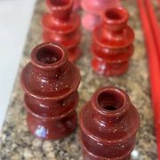 Bougeoir chandelier rouge