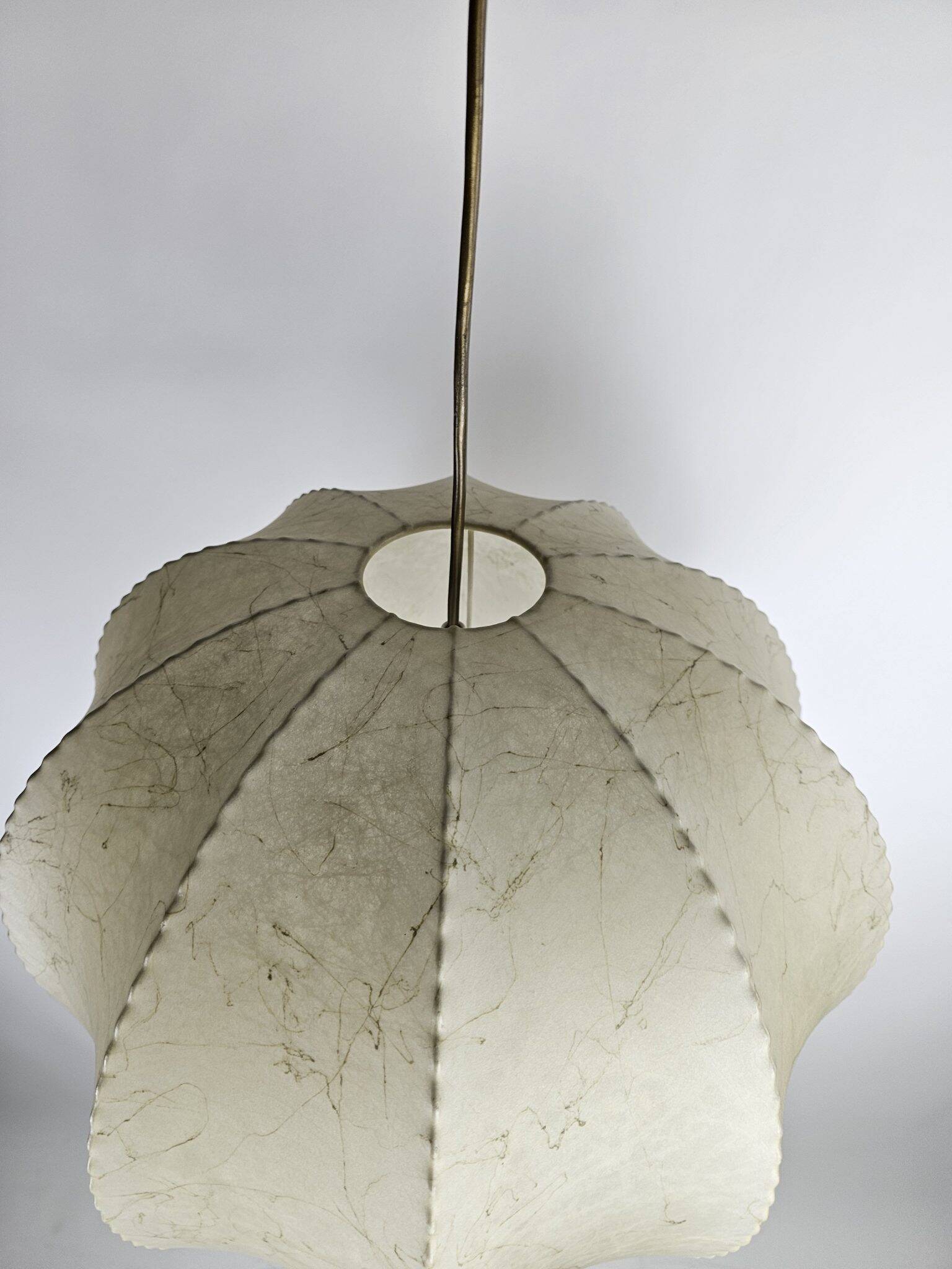 Large cocoon pendant lamp with beautiful grain from Italy 50 cm