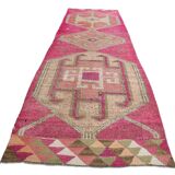 3x10 Super Soft Pink Turkish Runner Rug, 100x317Cm