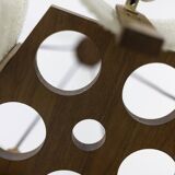 Pendant light in granite resin and wood, 1950s