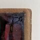 Square trinket dish in glazed ceramic, signed by F. Baudet, France 1970