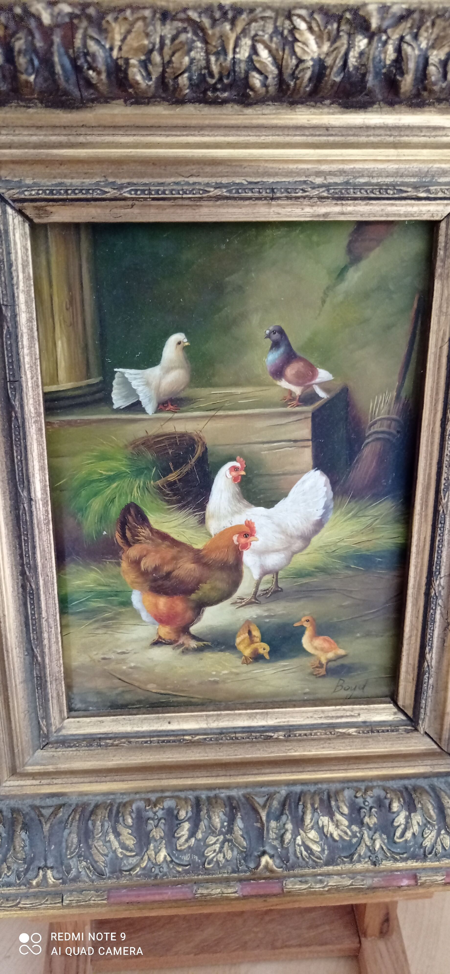Pair hen painting
