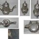 Old teapot "Le Cheval" and milk pot (SBA Fez) in silver metal