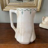 opaque porcelain pitcher from Gien, Montigny model