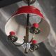 Suspension hot water bottle 3 lights, ceiling lamp, chandelier, vintage ceiling light