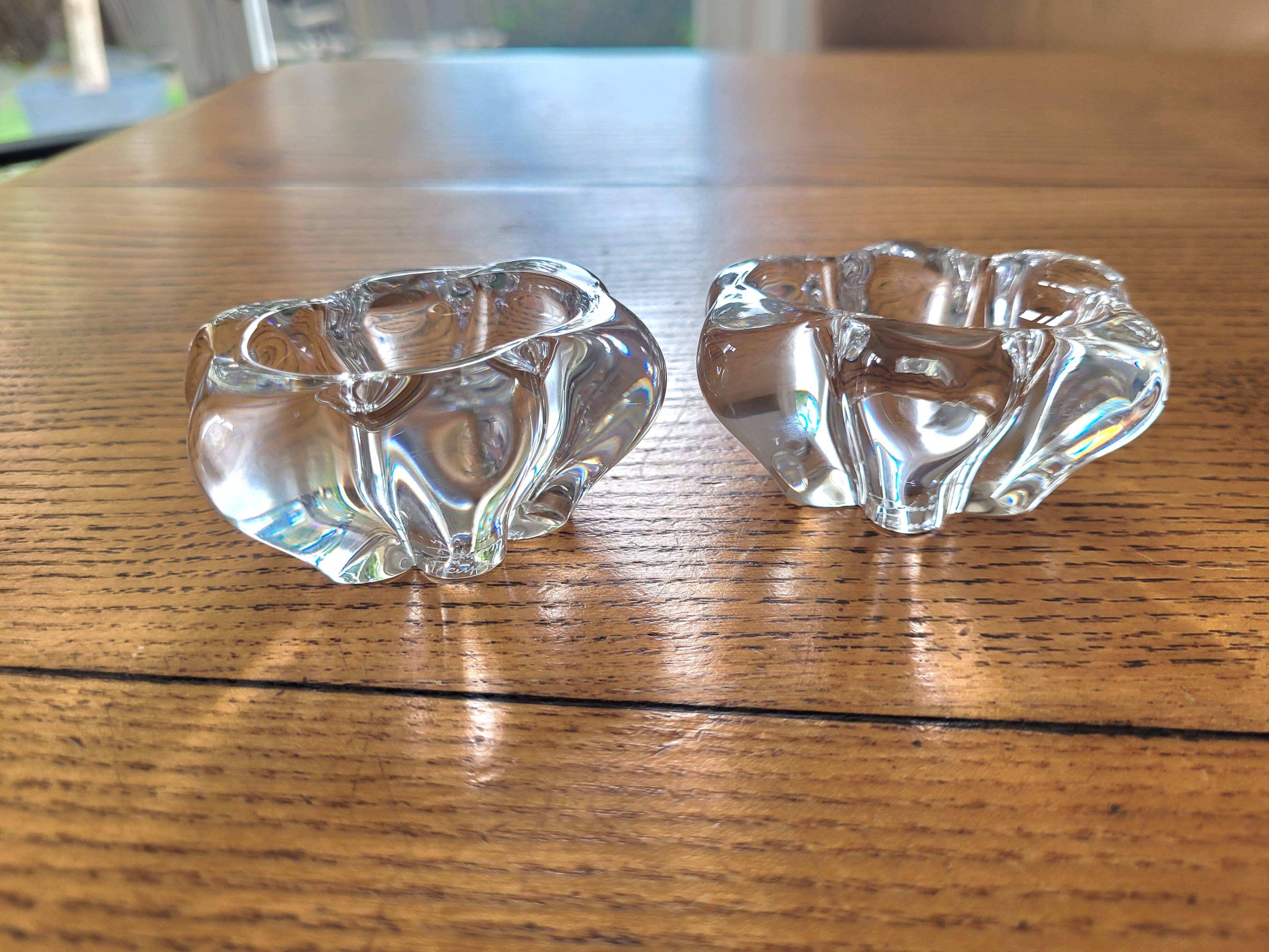 Daum France crystal salt and pepper shakers