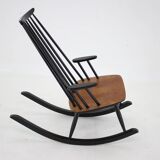 1960s Varjosen Puunjalostus Beech Rocking Chair, Finland