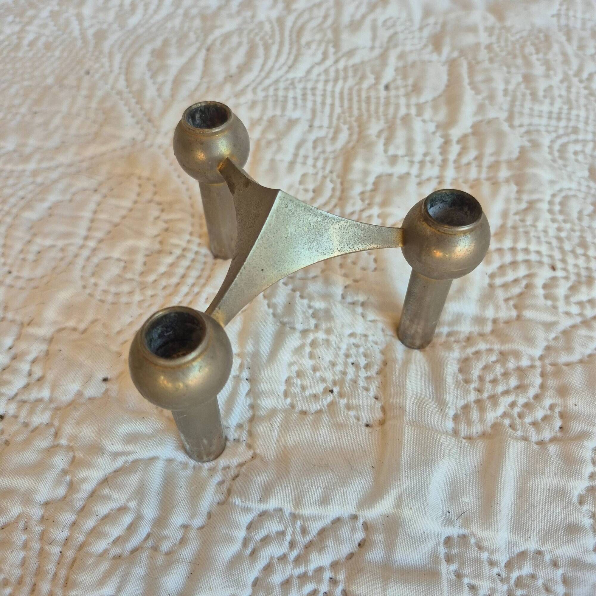 Pair of modular vintage candlesticks – attributed to Nagel S22