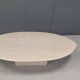 Vintage oval travertine coffee table, 1970s