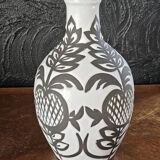 White glazed terracotta vase by Marei Keramik