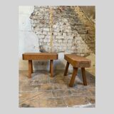 Pair of brutalist stools