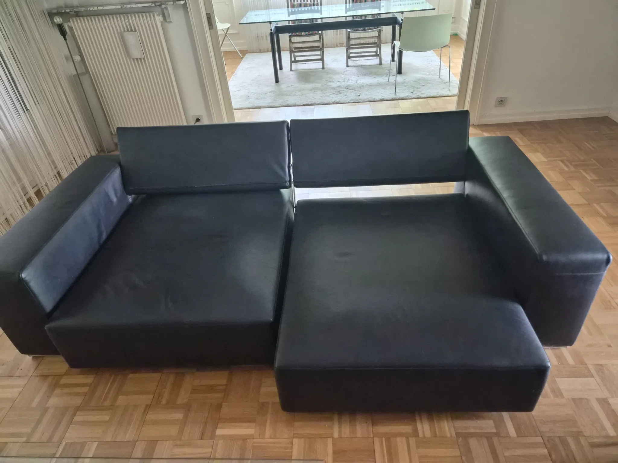B&B Italia - Andy '13 - Paolo Piva - Sofa design in black natural leather