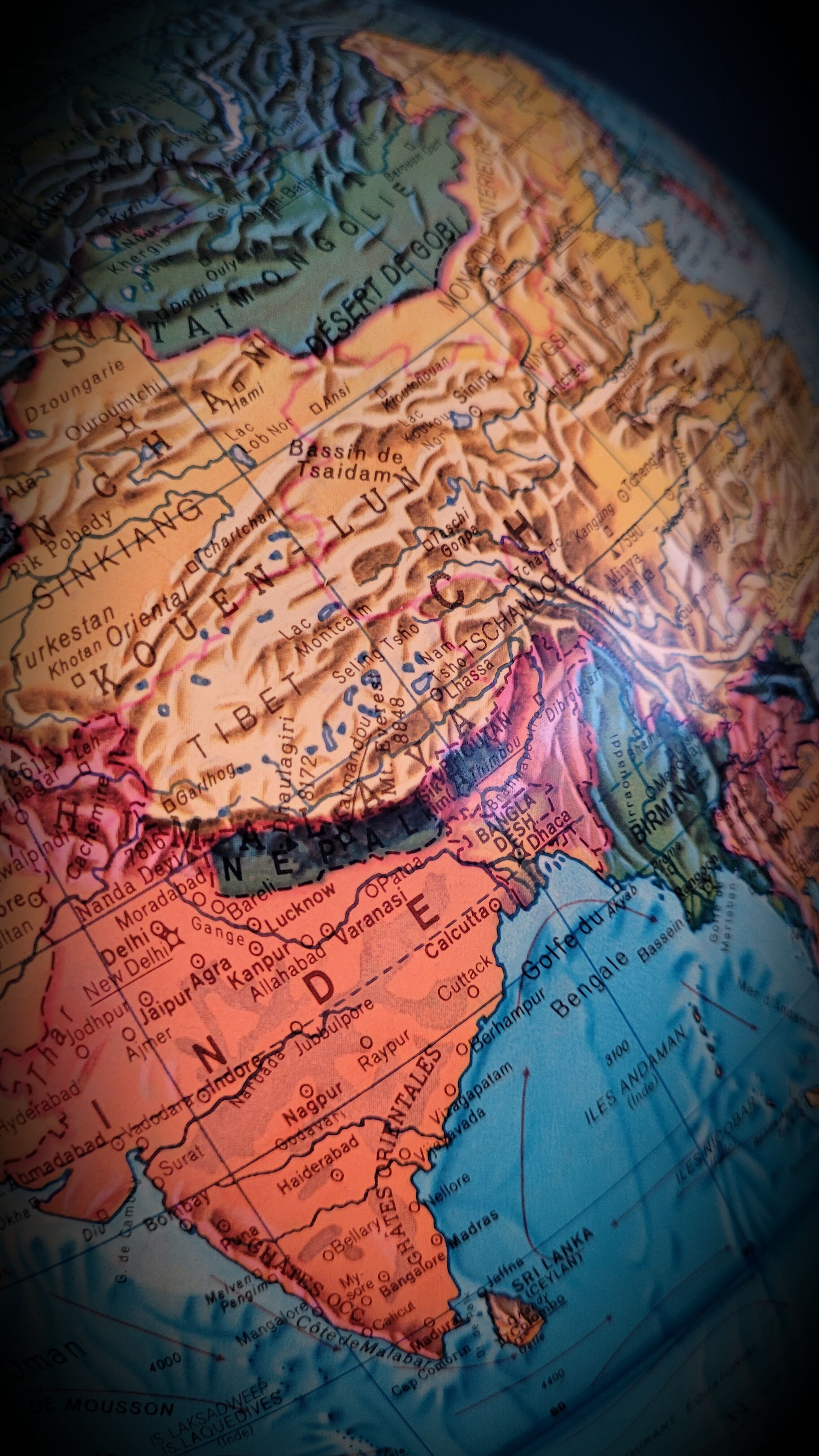 World map terrestrial 1983