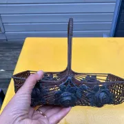 Metal basket in Art Deco style