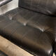 Unico Danish design chrome hocker leather  recliner