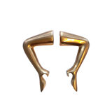 Set of brass bottle openers in the shape of legs