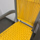 Revisited vintage armchair – handmade yellow weaving