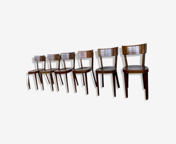 6 OLD CHAIRS BISTROT BAR CAFE RESTAURANT STAMPED BAUMANN