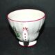 COQ coffee cup in earthenware from Saint-Clément - hand-painted decor Faïencerie de l'Est