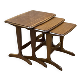 Suite of teak nesting tables from the 70s