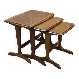 Suite of teak nesting tables from the 70s