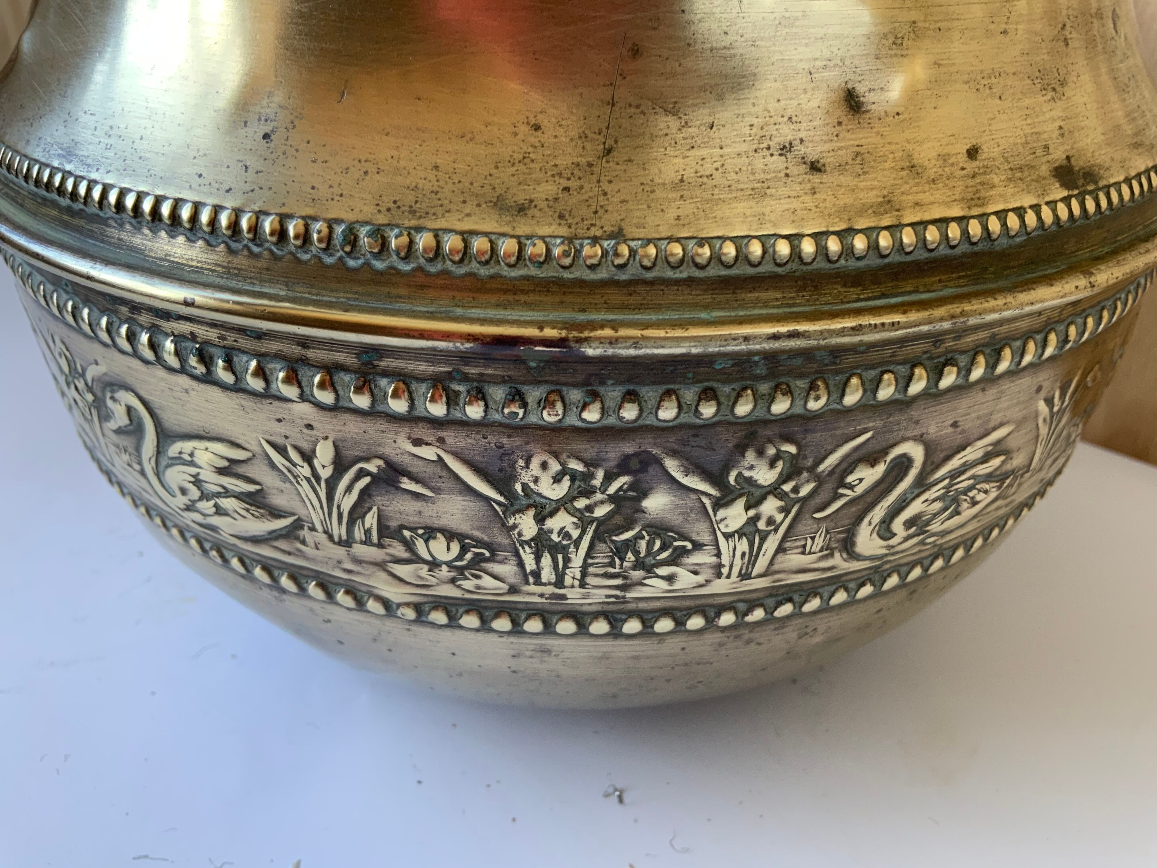 Brass pot cover