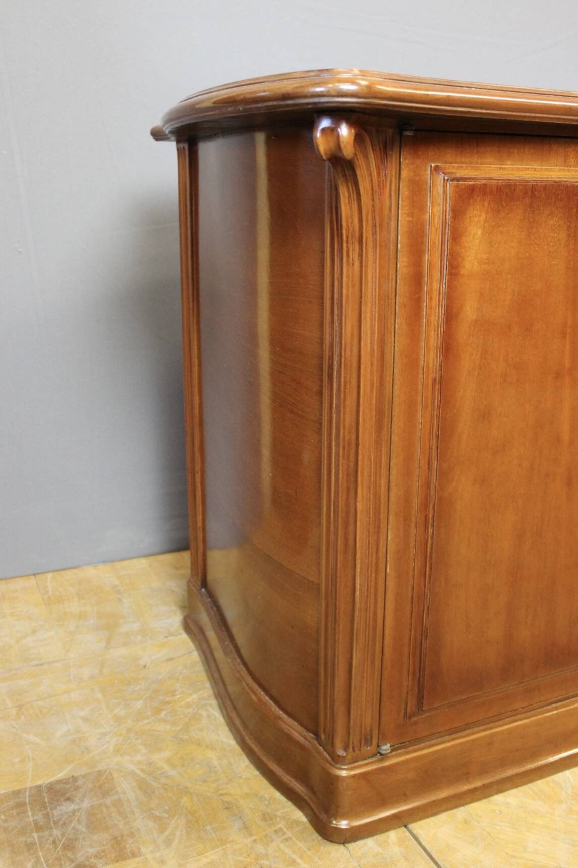 Art Nouveau Mahogany Desk Plate by Emile Gallé