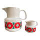 Vintage Melitta Germany Coffee Pot and Creamer - 70s Retro Pattern