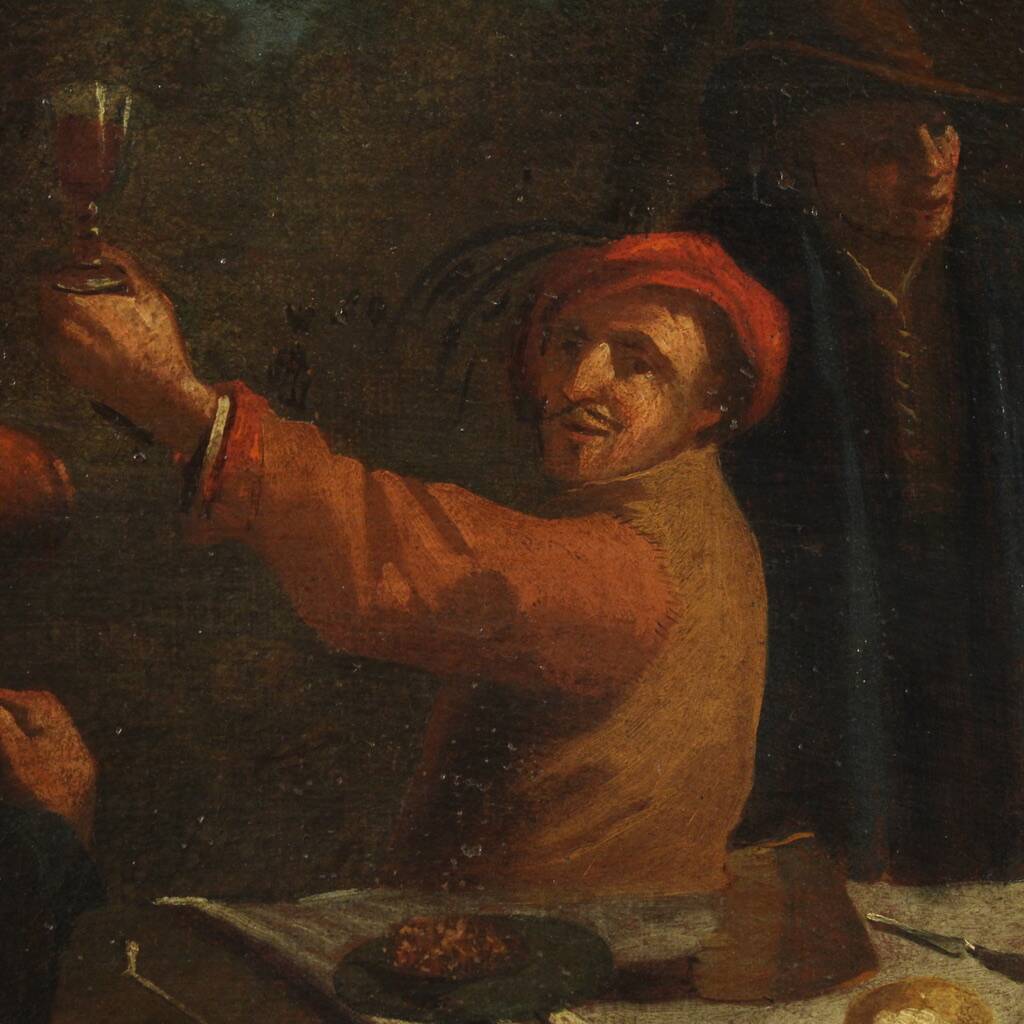 Italian painting Bamboccianti genre scene