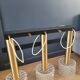 Vintage pendant chandelier in molded glass and brass