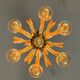 Venetian Murano glass chandelier sprinkled with gold, circa 1950